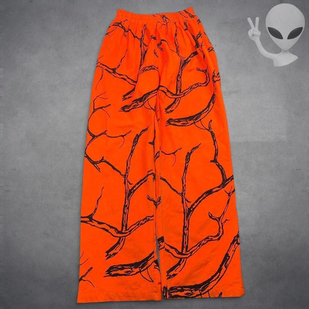 Game hide Hush Hide Pants Blaze Orange Large Camo Hunting Vintage Flared Bootcut